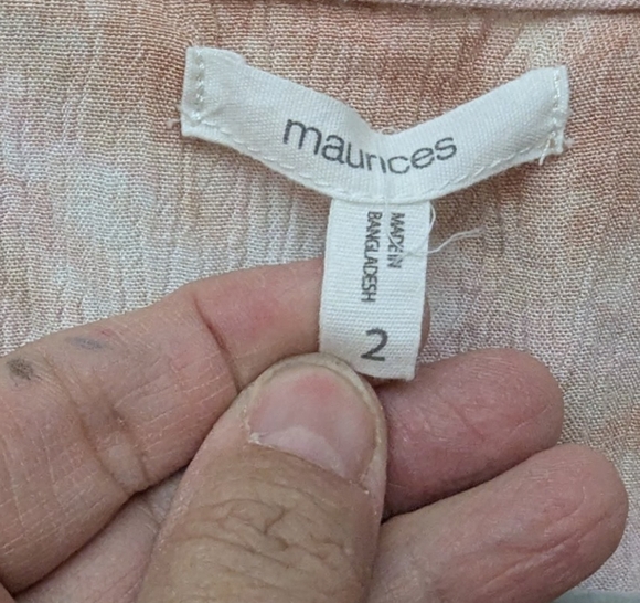 Maurices size 2 plus boho blouse peasant top - Picture 3 of 15